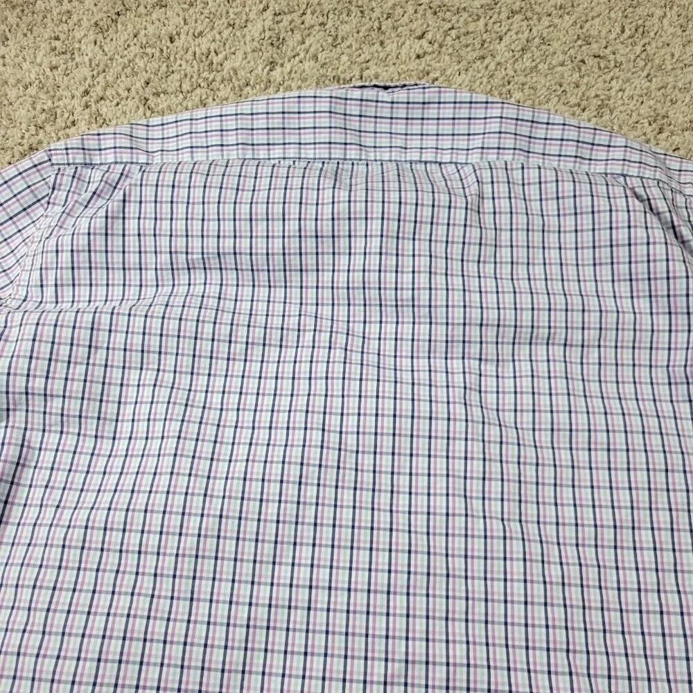 J. Crew Shirt Mens 2XL Plaid Performance Slim Fit Untucked Button Down Colorful